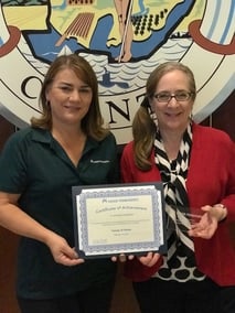 Cris Christensen, Kaiser representative (left and Lyta Hamm, Wellness Coordinator (right) from Solano County