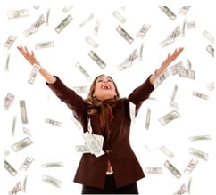 Woman under raining money.jpg