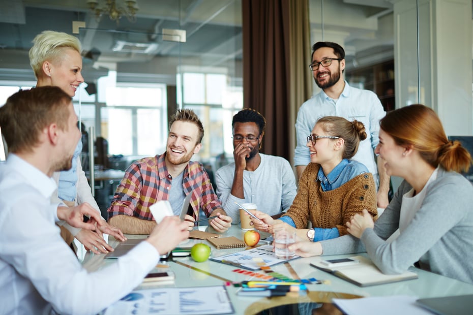 Group Laughing at Work