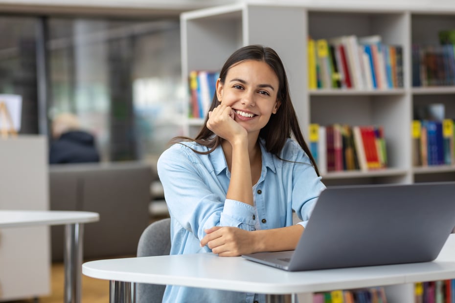 Woman working at computer