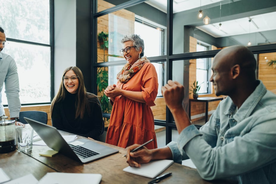 Woman business leader in meeting