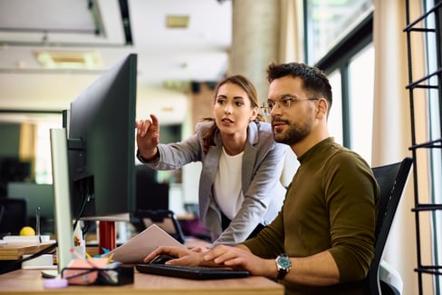 People working in an office