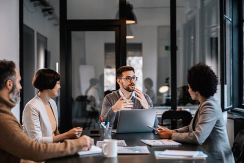 Employee in a meeting