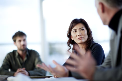 Woman in meeting